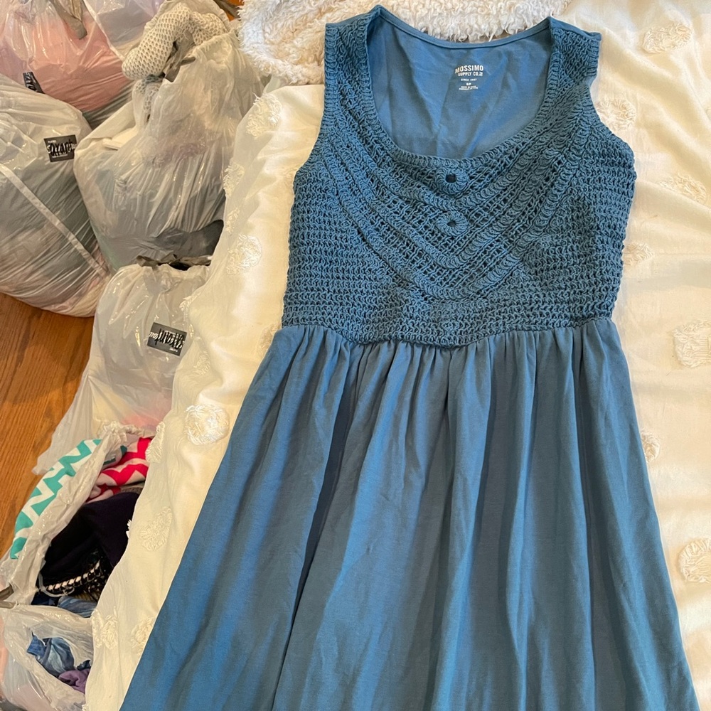 Blue lace dress